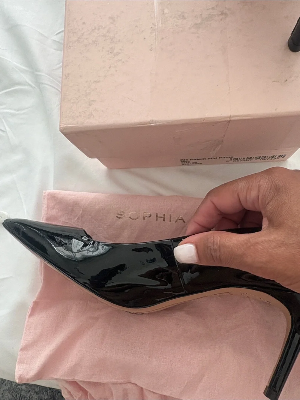 Sophia Webster Black Patent Pointed Toe Flats